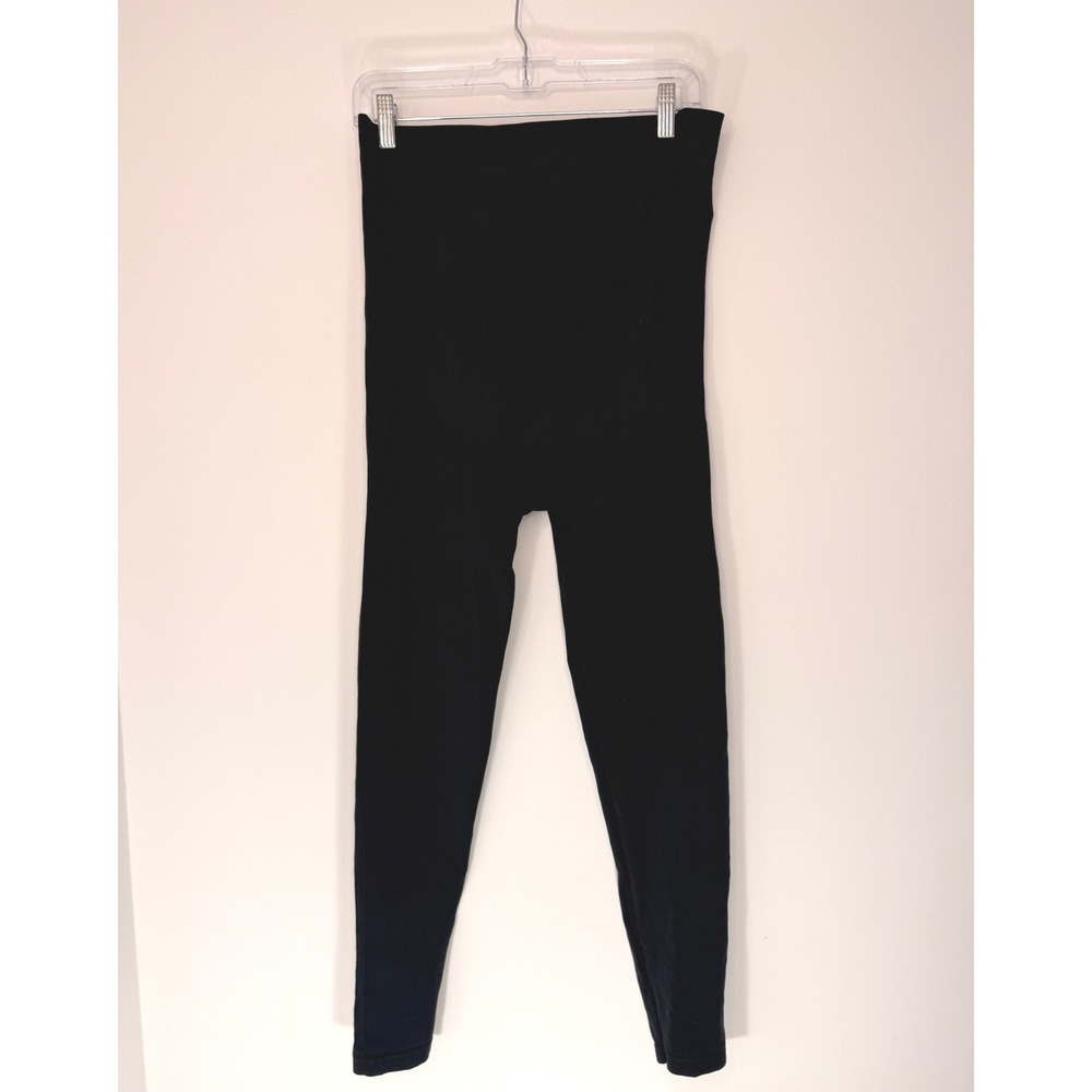 Blanqi Everyday Maternity Belly Support Leggings Black Basic Stretch Casual XL